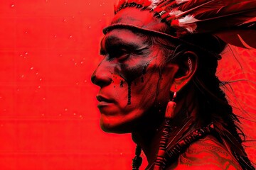 American Red Indian tribute background