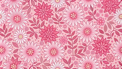 Pink floral seamless pattern perfect for spring designs, flowers, pink, seamless, pattern, background, textile, fabric