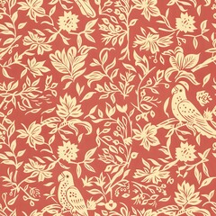 Bright Parrot and Floral Illustration for Bird Watching Club