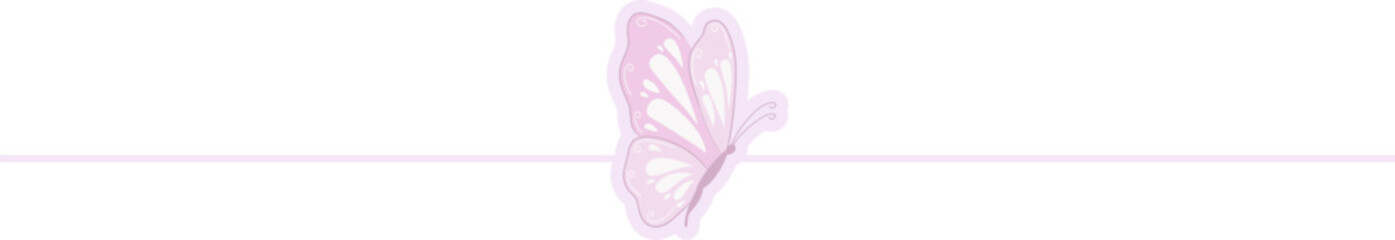 Butterfly divider cute text separator decorative border title header dividers