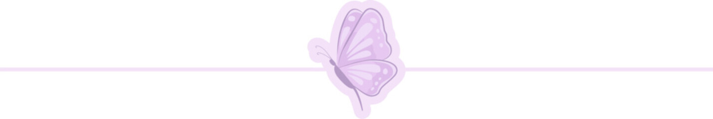 Butterfly divider cute text separator decorative border title header dividers