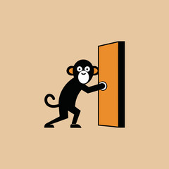 De Brazza's Monkey Vector Icon  - Detailed and Adorable Illustration