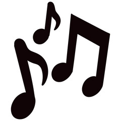 Vector music notes pictogram icon illustration
