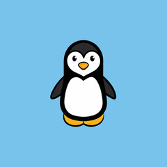 Colorful Crested Penguin Speaking Icon Vector - Cute and Vibrant Penguin Illustration