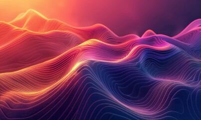 Obraz premium Bold gradient with abstract lines