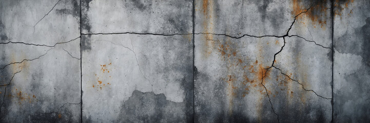 Fototapeta premium Weathered Concrete Wall with Cracks and Stains