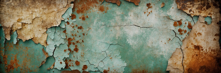 Obraz premium Vintage Grunge Texture with Peeling Paint and Rust