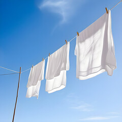 laundry drying on a clothesline