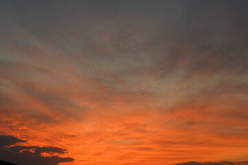 Céu com por do Sol