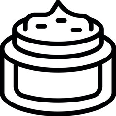 Open jar with moisturizing cream for skincare routine