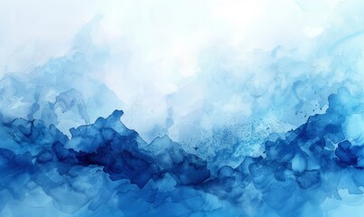 Obraz premium Abstract watercolor blend of blues