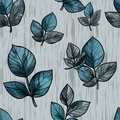 Obraz premium Scandinavian-Style Botanical Leaf Illustration