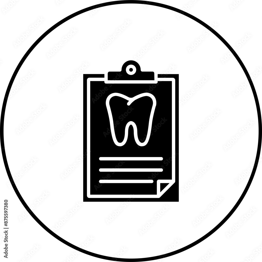 Sticker Dental Record Icon