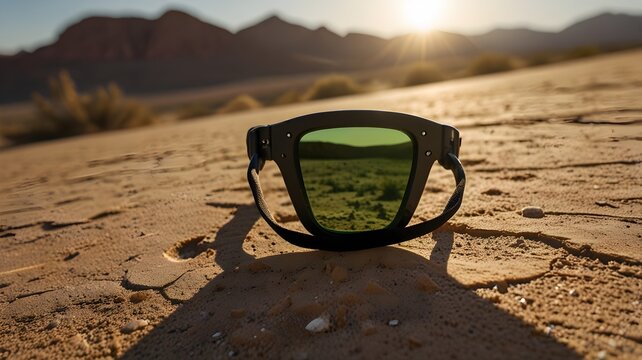 How do you protect yourself from the sun during a desert hike?
