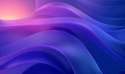 Obraz premium Abstract gradient shapes on blue and purple background professional high resolution 3D render minimalist design