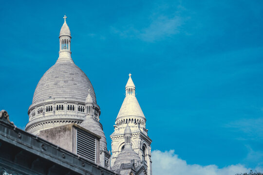 Close up details of Paris historic buildings
