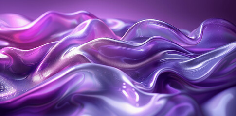 Obraz premium Elegant Abstract Purple Silver Background with Smooth Metallic Curves