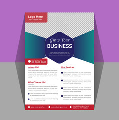 Creative flyer design template , vector illustration print template