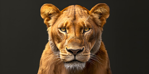 Leoa com express&atilde;o concentrada