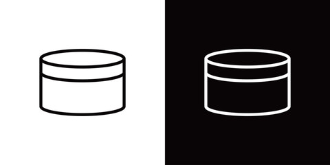 シンプルな円柱のパッケージのラインアイコン