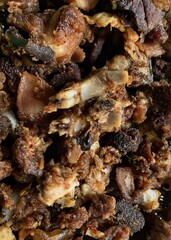 Fresh fried meat is ready to be served