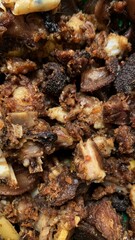 Fresh fried meat is ready to be served
