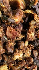 Fresh fried meat is ready to be served