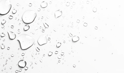 macro shot of water droplets isolated on transparent background