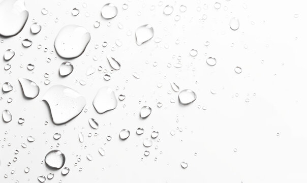 macro shot of water droplets isolated on transparent background