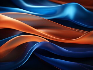 an abstract image of blue and orange fabric