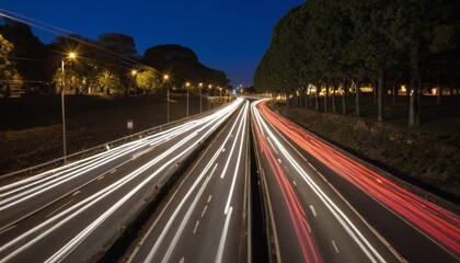 auto asphalt background automobile blue light blur architecture abstract trails