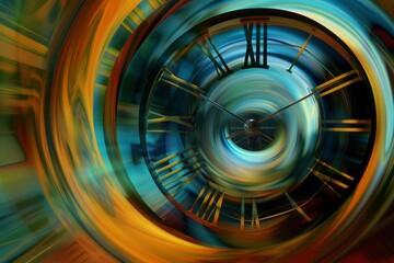 Naklejka premium Explore the concept of time in an abstract pattern