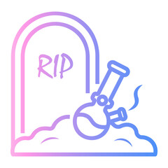 gravestone Line Gradient Icon