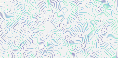 Fototapeta premium Abstract Topographic map background with wave line Colorful contour lines abstract pattern with waves. Vector art .Vector illustration of heights map . Topographic background concept. paper texture. 