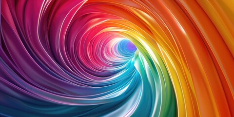 Fototapeta premium Rainbow Swirl Abstract