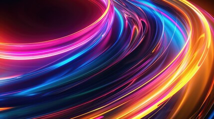 Fototapeta premium Abstract Neon Lights Swirling