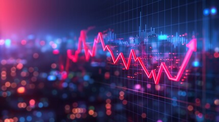 Obraz premium Investment growth concept with arrow pointing upward