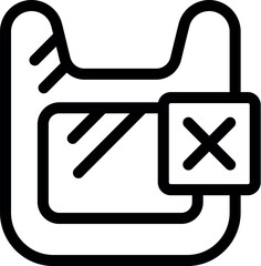 Minimalist icon representing a canceled event, suitable for projects related to scheduling, appointments, and event planning