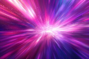 Abstract image of colorful glowing light and particles.