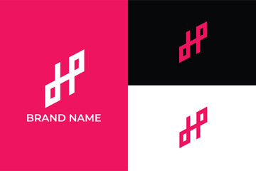 letter HP PH diamond icon abstract logo, letter H diamond icon infinity loop abstract Universal elegant vector emblem Premium business logotype
