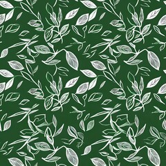 Organic Leaf Pattern with Veins for Home Decor