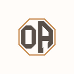 Modern Letter OA Logo for Corporate Business Brand Identity. Creative OA Logo Design.