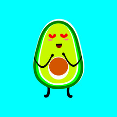avocado fruit characters are very funny and cute