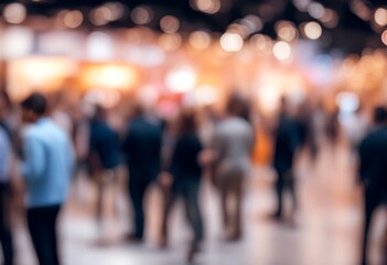 blurred event tool created show background public exhibition photo person blur crowd hall business fair