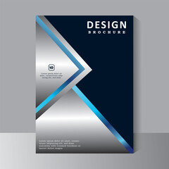 Vector template design for Brochure, Annual Report, Magazine, Poster, Corporate Presentation, Portfolio, Flyer, infographic, layout modern with blue color size A4, 
