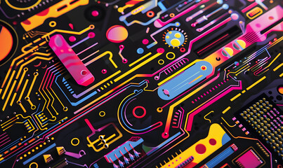 Obraz premium graphic backgrounds related to technology, communication, and the internet