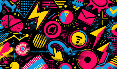 graphic backgrounds related to technology, communication, and the internet