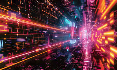 Obraz premium graphic backgrounds related to technology, communication, and the internet