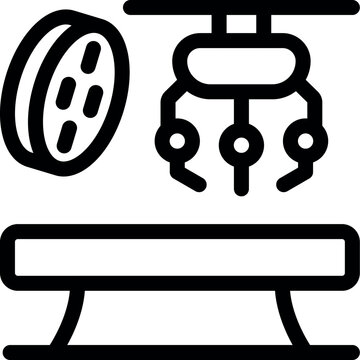 recommend clip art: Robotic arm performing surgery with surgical lamp, representing advanced medical technology