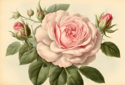 by old paris vintage 1817 aurora celestial hybrid nature firmin didot redoute colours rosa flower olated published 24 p roses imp illustration r les damascena rose